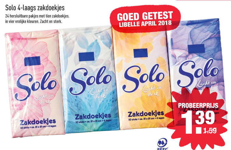 Solo   zakdoek folder aanbieding bij  Aldi - details