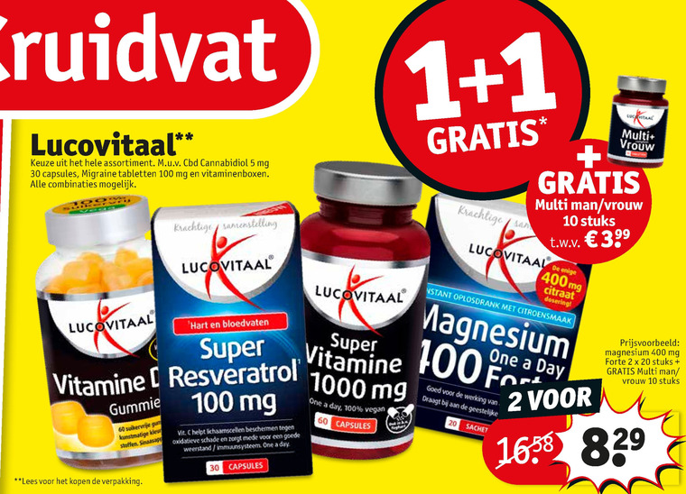 Lucovitaal   voedingssupplement folder aanbieding bij  Kruidvat - details