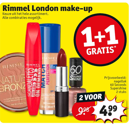 Rimmel cosmetica, mascara folder aanbieding bij