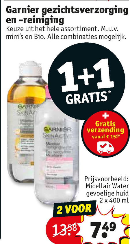 Garnier Skin Active   gezichtsverzorging, gezichtsreiniging folder aanbieding bij  Kruidvat - details