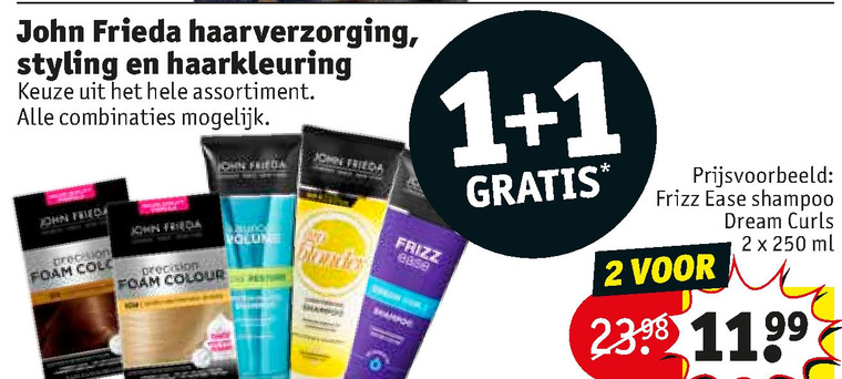 John Frieda   shampoo, haarkleuring folder aanbieding bij  Kruidvat - details