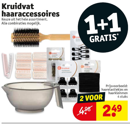 Kruidvat Huismerk   haarborstel, haarelastiek folder aanbieding bij  Kruidvat - details