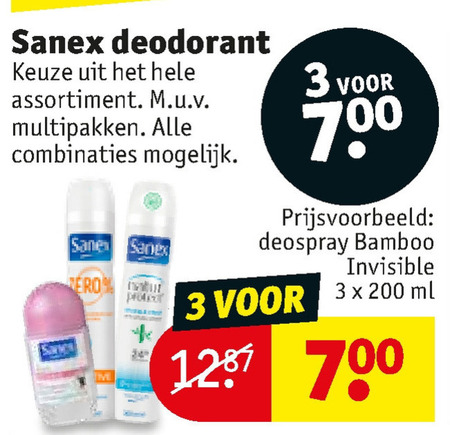 Sanex   deodorant folder aanbieding bij  Kruidvat - details