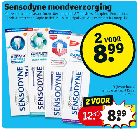 Sensodyne   tandpasta folder aanbieding bij  Kruidvat - details