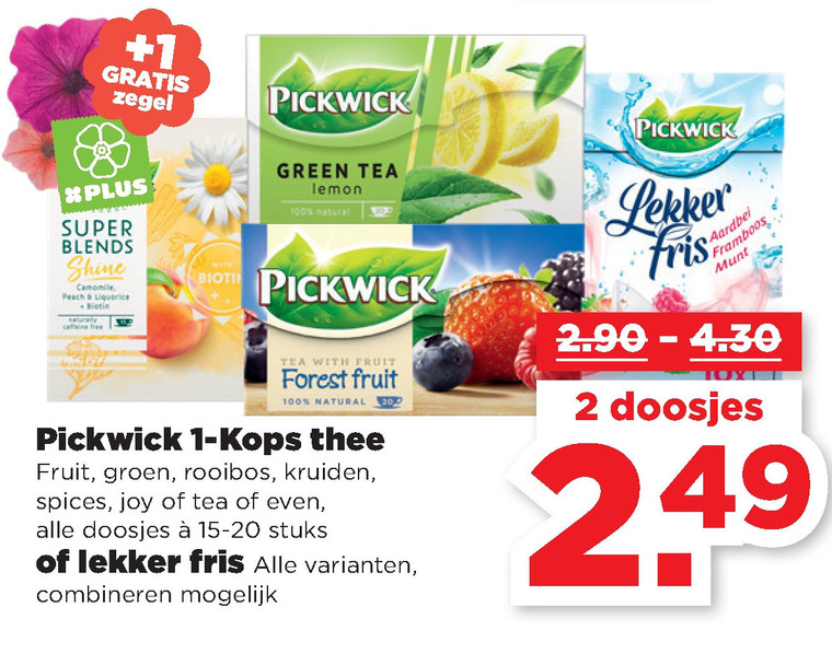 Pickwick   thee folder aanbieding bij  Plus - details