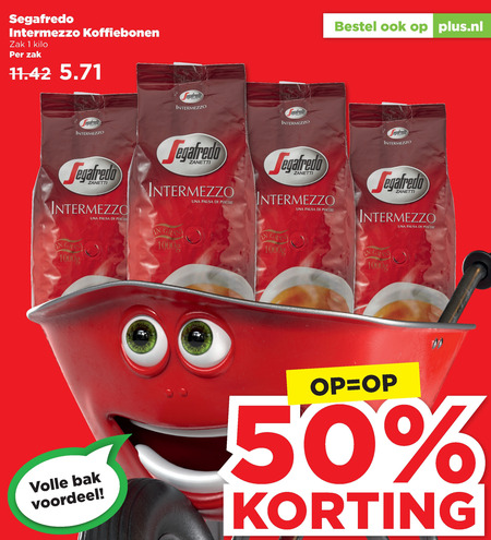 Segafredo   koffiebonen folder aanbieding bij  Plus - details