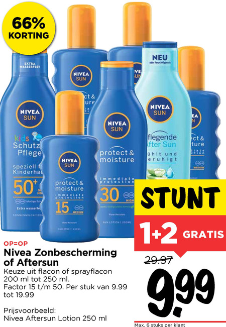 Nivea   zonnebrandolie, aftersun folder aanbieding bij  Vomar - details