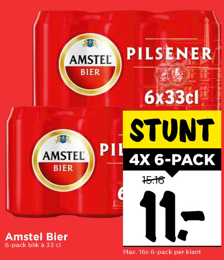 Amstel   blikje bier folder aanbieding bij  Vomar - details