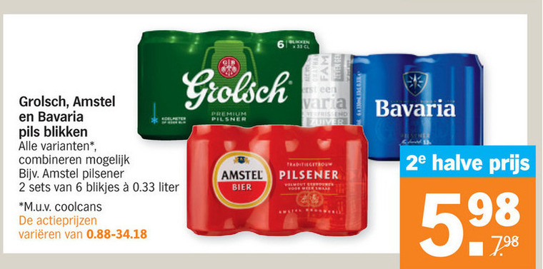 Bavaria   blikje bier folder aanbieding bij  Albert Heijn - details