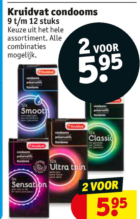 Kruidvat Huismerk   condooms folder aanbieding bij  Kruidvat - details