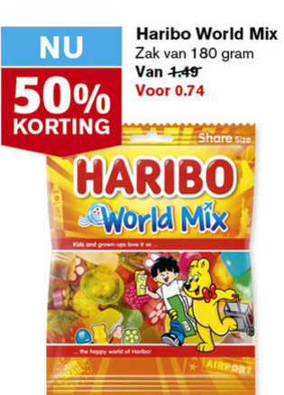 Haribo   snoep folder aanbieding bij  Hoogvliet - details