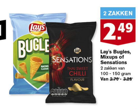 Lays   chips, zoutje folder aanbieding bij  Hoogvliet - details