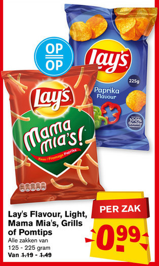 Lays   chips, zoutje folder aanbieding bij  Hoogvliet - details