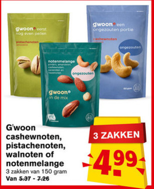 Gwoon   walnoten, noten folder aanbieding bij  Hoogvliet - details