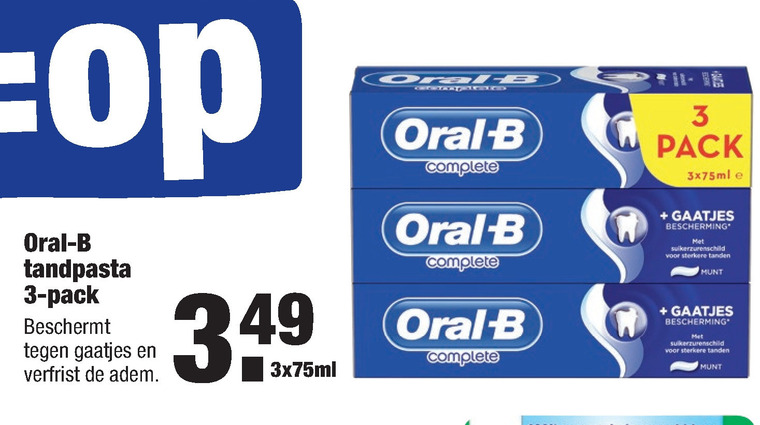 Oral-B   tandpasta folder aanbieding bij  Aldi - details