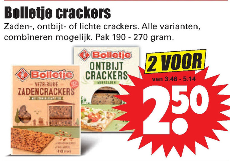 Bolletje   crackers folder aanbieding bij  Dirk - details