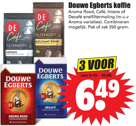 Douwe Egberts   koffie folder aanbieding bij  Dirk - details