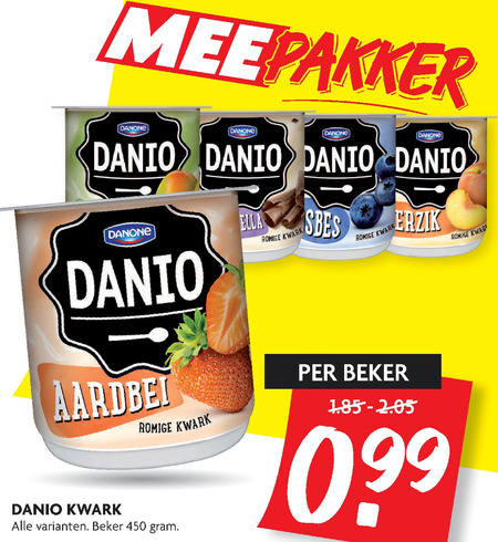 Danone Danio   kwark folder aanbieding bij  Dekamarkt - details