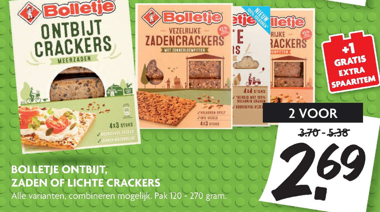 Bolletje   crackers folder aanbieding bij  Dekamarkt - details