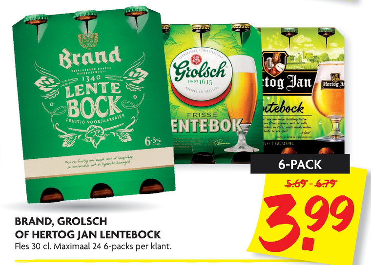 Grolsch   lentebokbier folder aanbieding bij  Dekamarkt - details