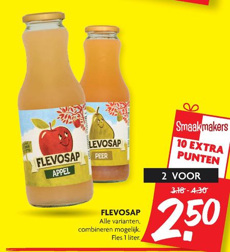 Flevosap   fruitdrank folder aanbieding bij  Dekamarkt - details