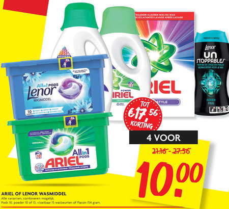 Lenor   wasmiddel folder aanbieding bij  Dekamarkt - details