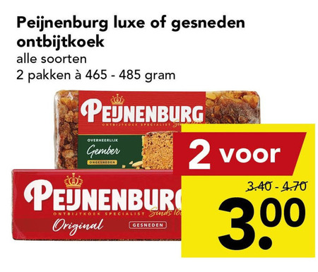 Peijnenburg   ontbijtkoek folder aanbieding bij  Deen - details