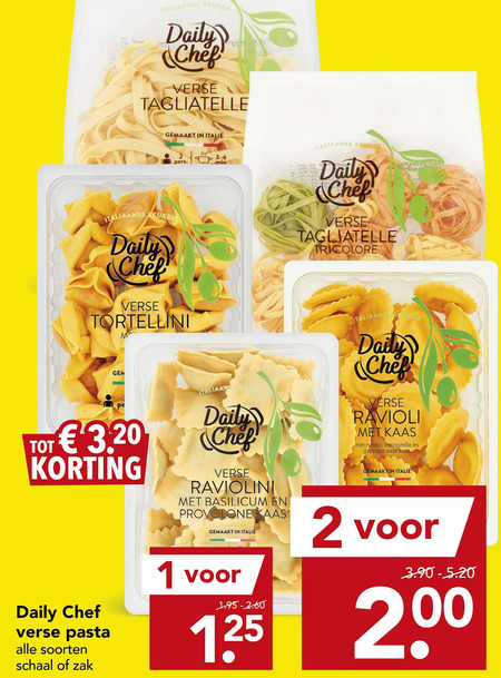 Daily Chef   pasta, ravioli folder aanbieding bij  Deen - details