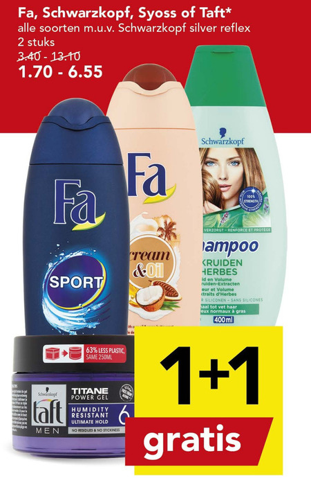 Schwarzkopf   hairspray, shampoo folder aanbieding bij  Deen - details