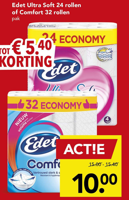 Edet   toiletpapier folder aanbieding bij  Deen - details