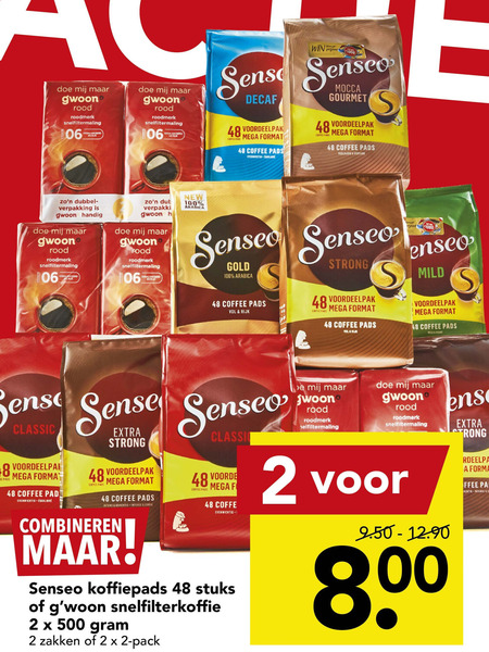 Douwe Egberts Senseo   koffiepad, koffie folder aanbieding bij  Deen - details