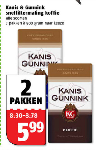 Kanis en Gunnink   koffie folder aanbieding bij  Poiesz - details