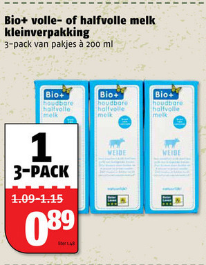 Bio Plus   melk folder aanbieding bij  Poiesz - details