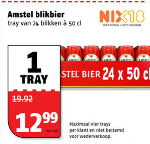 Amstel   blikje bier folder aanbieding bij  Poiesz - details