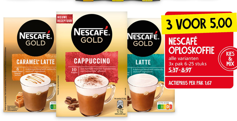 Nescafe   oploskoffie folder aanbieding bij  Jan Linders - details