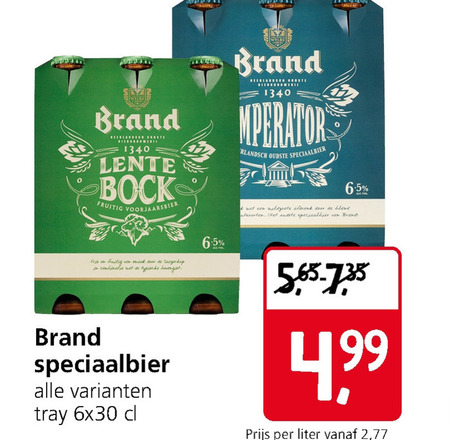 Brand   speciaalbier, lentebokbier folder aanbieding bij  Jan Linders - details