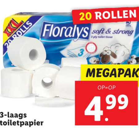 Floralys   toiletpapier folder aanbieding bij  Lidl - details