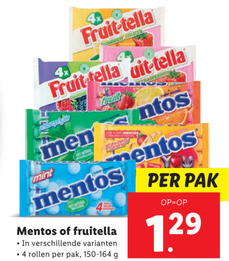 Mentos   snoep folder aanbieding bij  Lidl - details