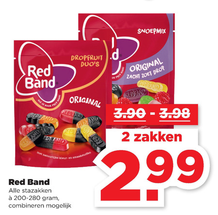 Red Band   snoep folder aanbieding bij  Plus - details