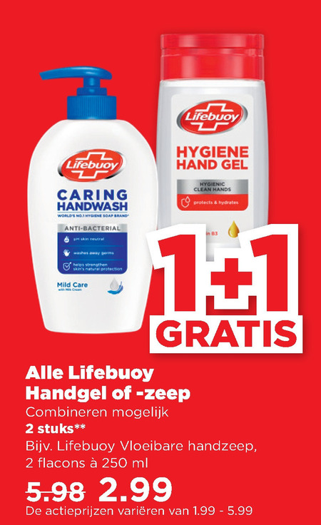 Lifebuoy   handzeep folder aanbieding bij  Plus - details