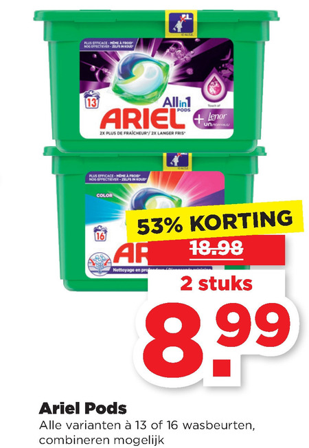 Ariel   wasmiddel folder aanbieding bij  Plus - details