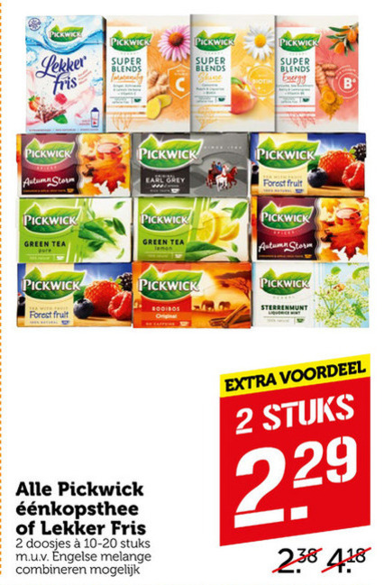 Pickwick   thee folder aanbieding bij  Coop - details