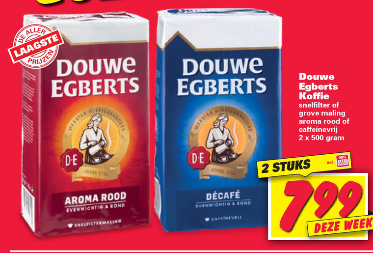 Douwe Egberts   koffie folder aanbieding bij  Nettorama - details