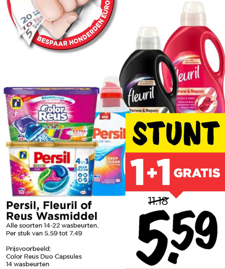 Fleuril   wasmiddel folder aanbieding bij  Vomar - details