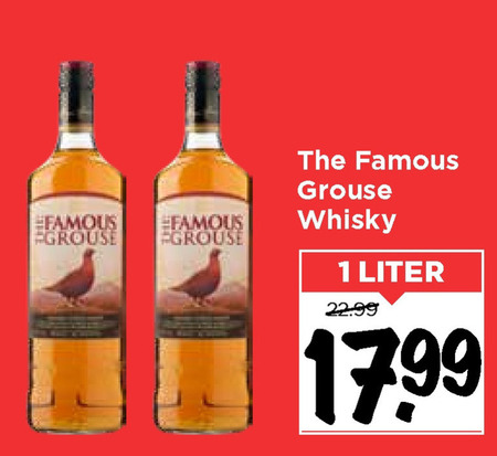 Famous Grouse   whisky folder aanbieding bij  Vomar - details