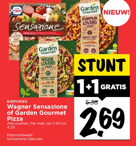 Wagner   diepvriespizza folder aanbieding bij  Vomar - details