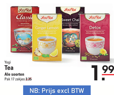 Yogi Tea   thee folder aanbieding bij  Sligro - details