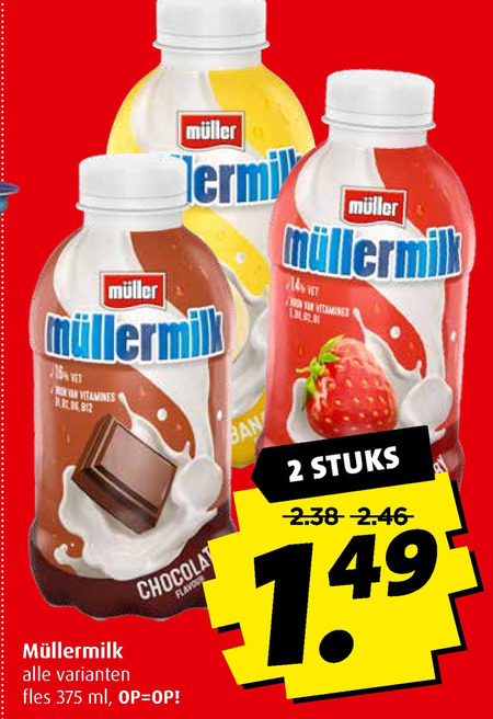 Mullermilk   chocolademelk folder aanbieding bij  Boni - details