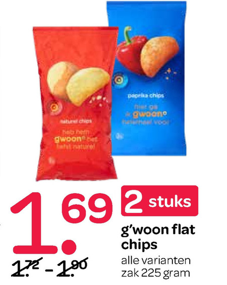 Gwoon   chips folder aanbieding bij  Spar - details