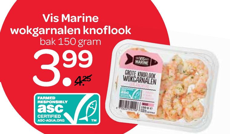 Vis Marine   garnalen folder aanbieding bij  Spar - details